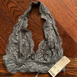 Brand New Urban Outfitters blue lace halter bralette. Size: S